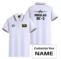 Thumbnail for Douglas DC-3 & Plane Designed Stylish Polo T-Shirts (Double-Side)