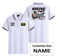 Thumbnail for Boeing 747 & PW4000-94 Engine Designed Stylish Polo T-Shirts (Double-Side)