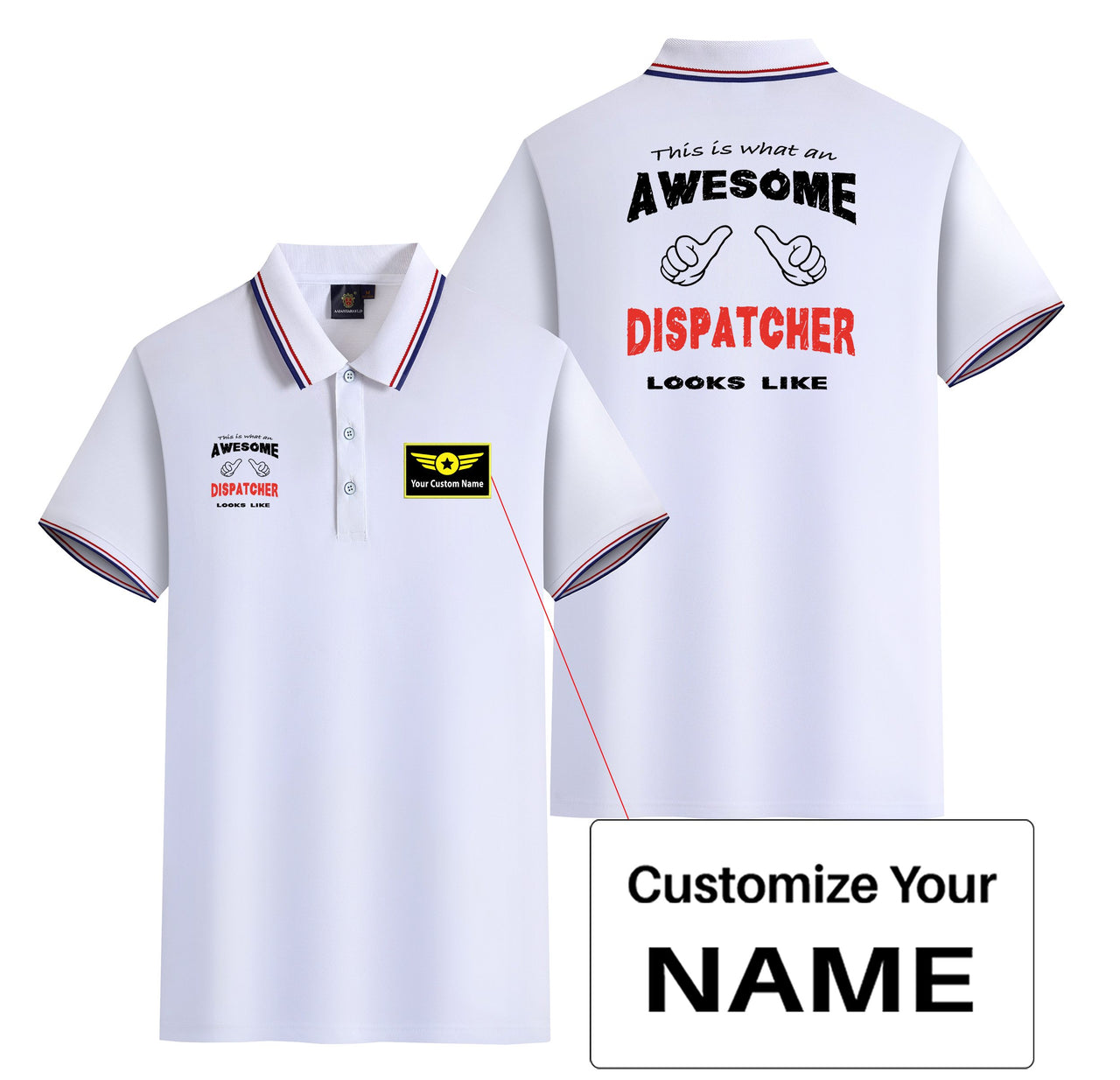 Dispatcher Designed Stylish Polo T-Shirts (Double-Side)