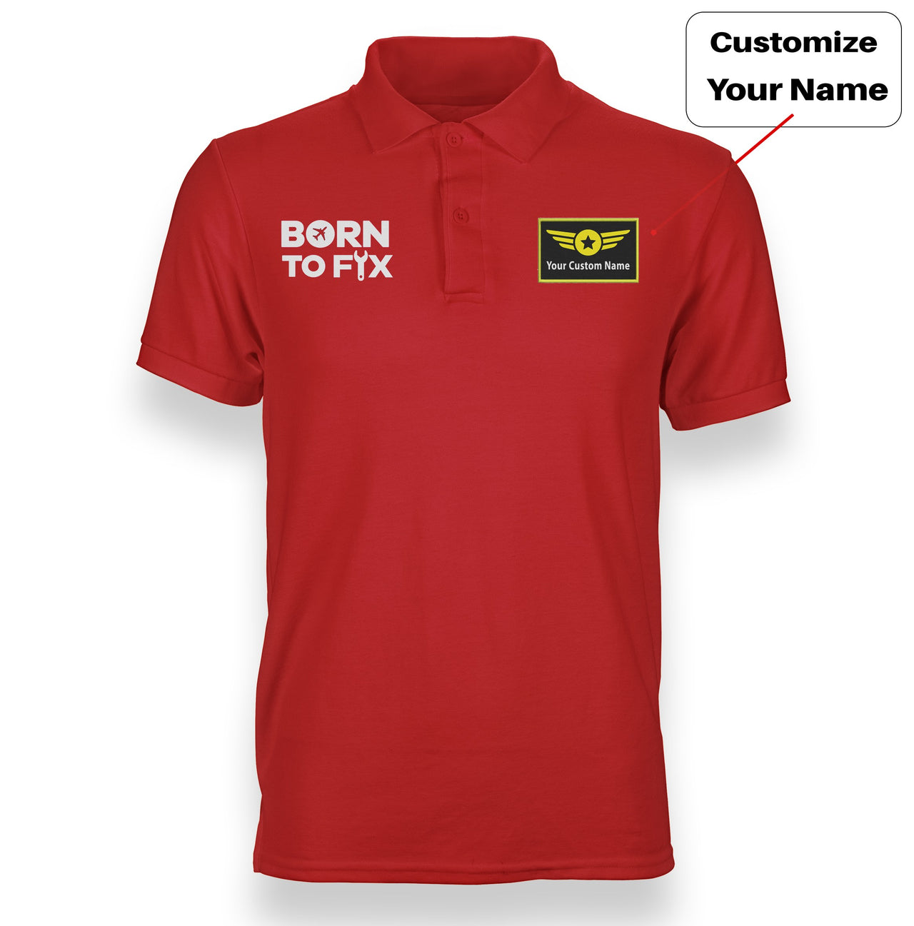 Born To Fix Airplanes Designed "WOMEN" Polo T-Shirts