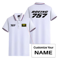 Thumbnail for Boeing 757 & Text Designed Stylish Polo T-Shirts (Double-Side)