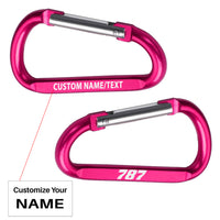 Thumbnail for 787 Flat Text Designed Aluminum Alloy Carabiner Key chains