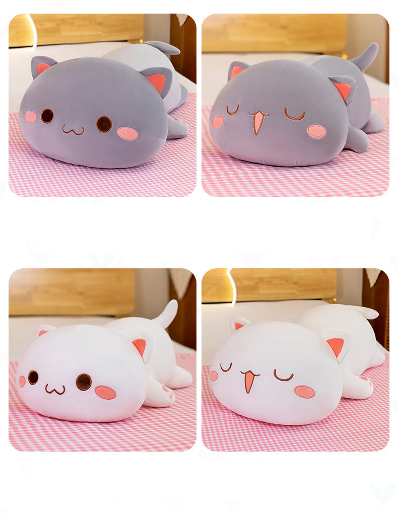 40-70cm Kawaii Climbing Peach Cat Plush Doll
