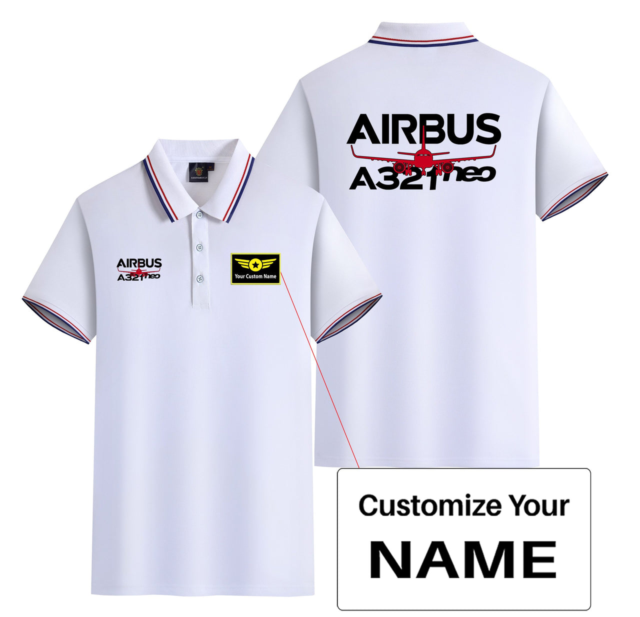 Amazing Airbus A321neo Designed Stylish Polo T-Shirts (Double-Side)