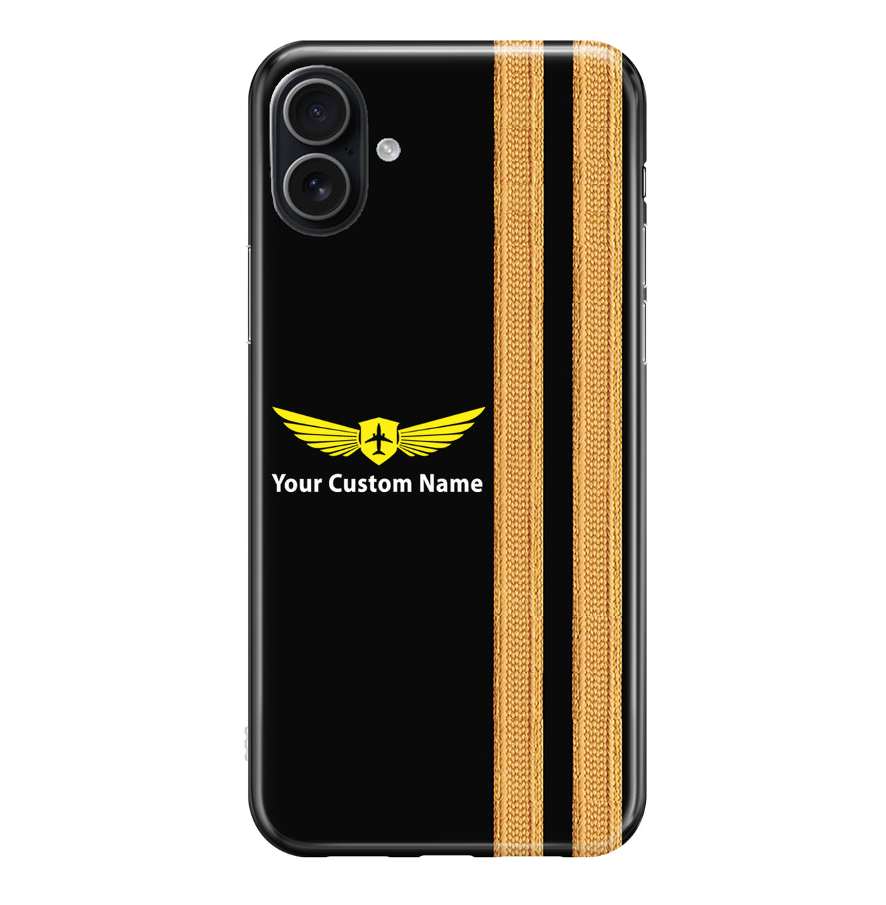 Custom Name + Special "GOLDEN" Epualettes (4,3,2 Lines) iPhone Cases