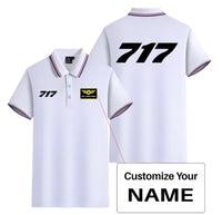 Thumbnail for 717 Flat Text Designed Stylish Polo T-Shirts (Double-Side)