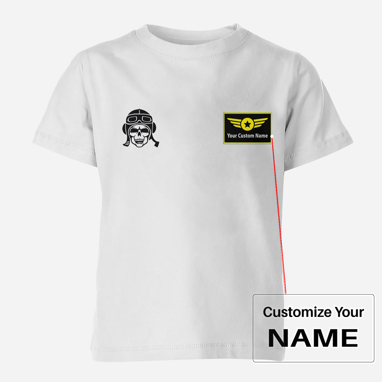 Skeleton Pilot Designed Children T-Shirts