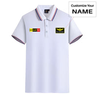 Thumbnail for Eat Sleep Fly (Colourful) Designed Stylish Polo T-Shirts