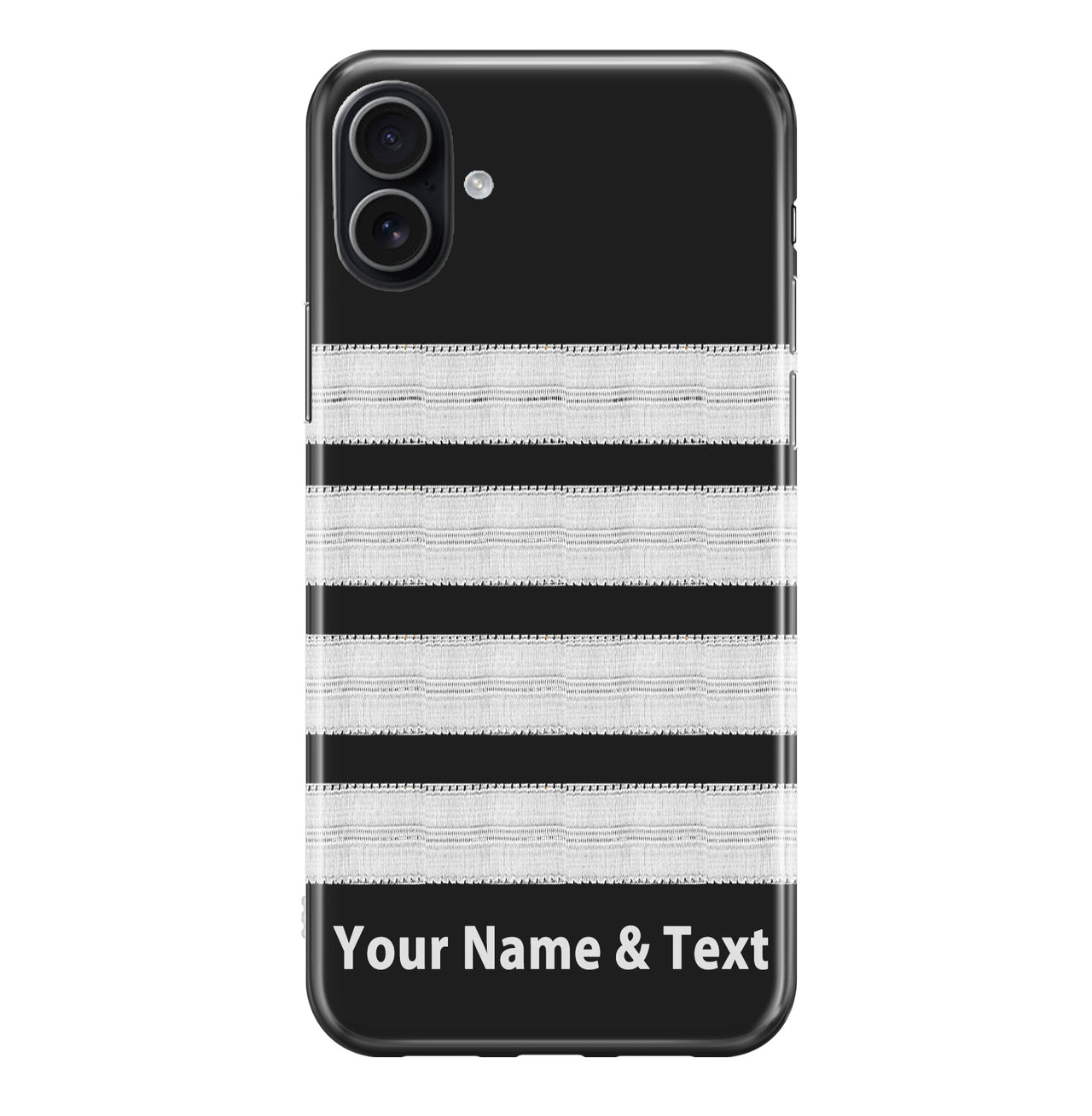 Silver Pilot Epaulette Designed (Customizable) iPhone Cases