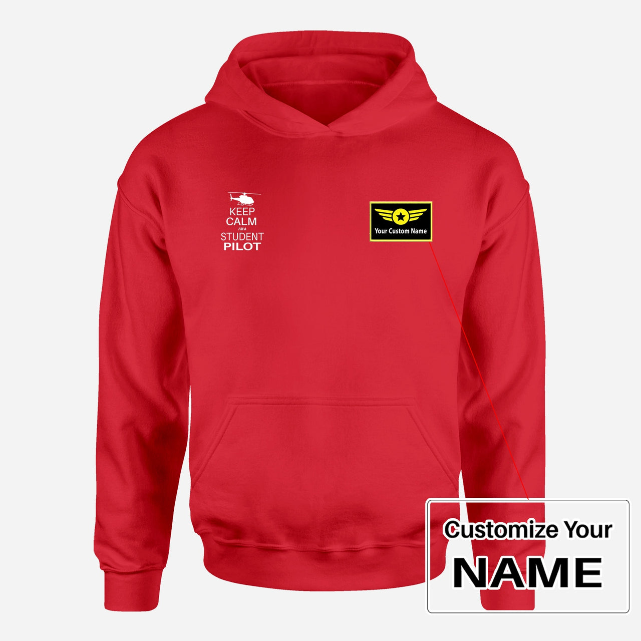 Student Pilot (Helicopter) Designed Hoodies