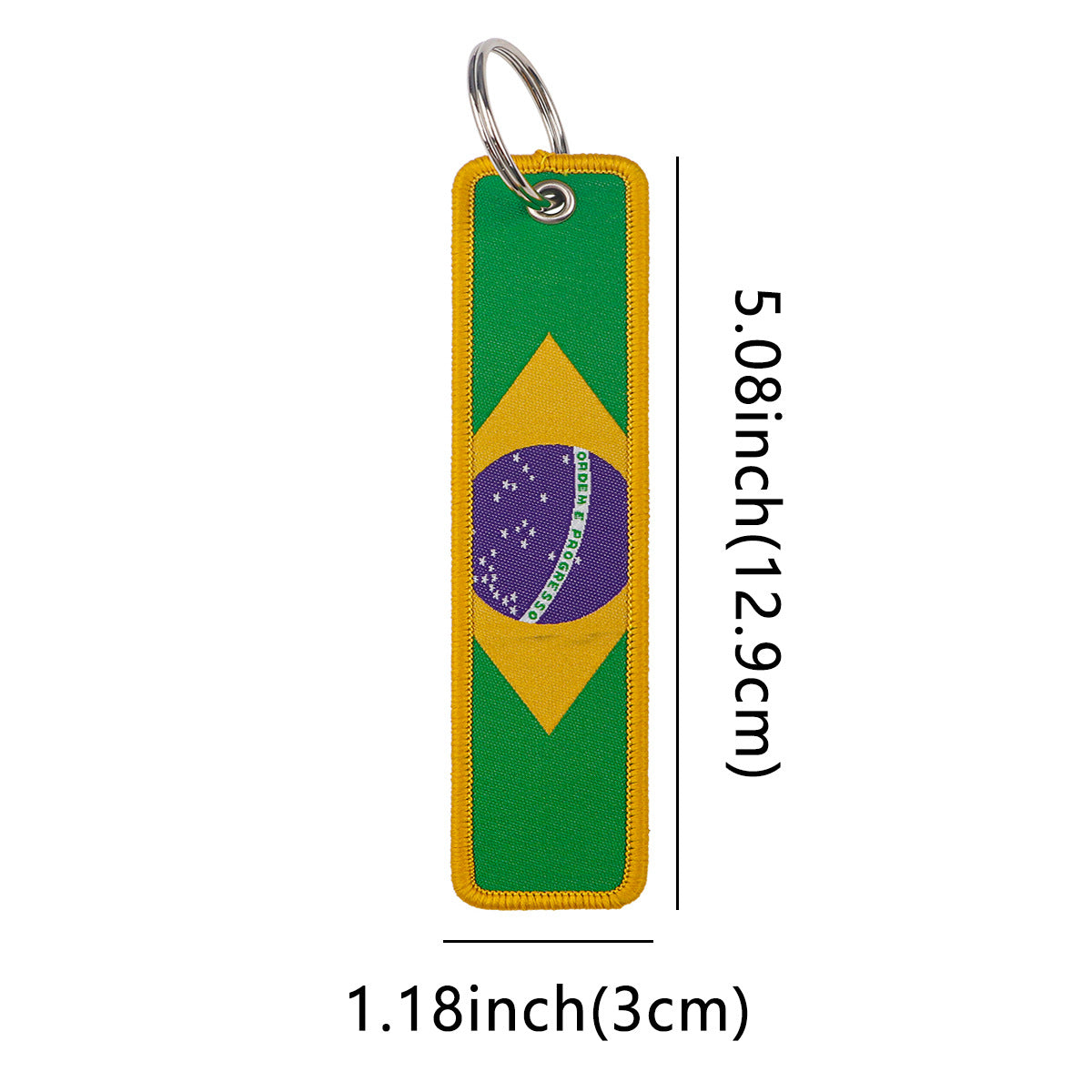 Brazil Flag Designed Key Chains