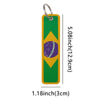 Thumbnail for Brazil Flag Designed Key Chains