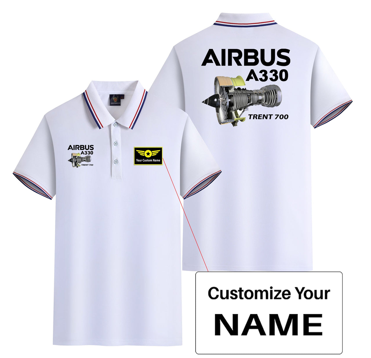 Airbus A330 & Trent 700 Engine Designed Stylish Polo T-Shirts (Double-Side)