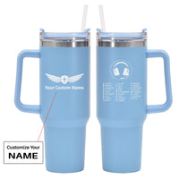Thumbnail for Aviation Alphabet 3 Designed 40oz Stainless Steel Car Mug With Holder