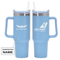 Thumbnail for Pegasus Airlines 40oz Stainless Steel Car Mug With Holder