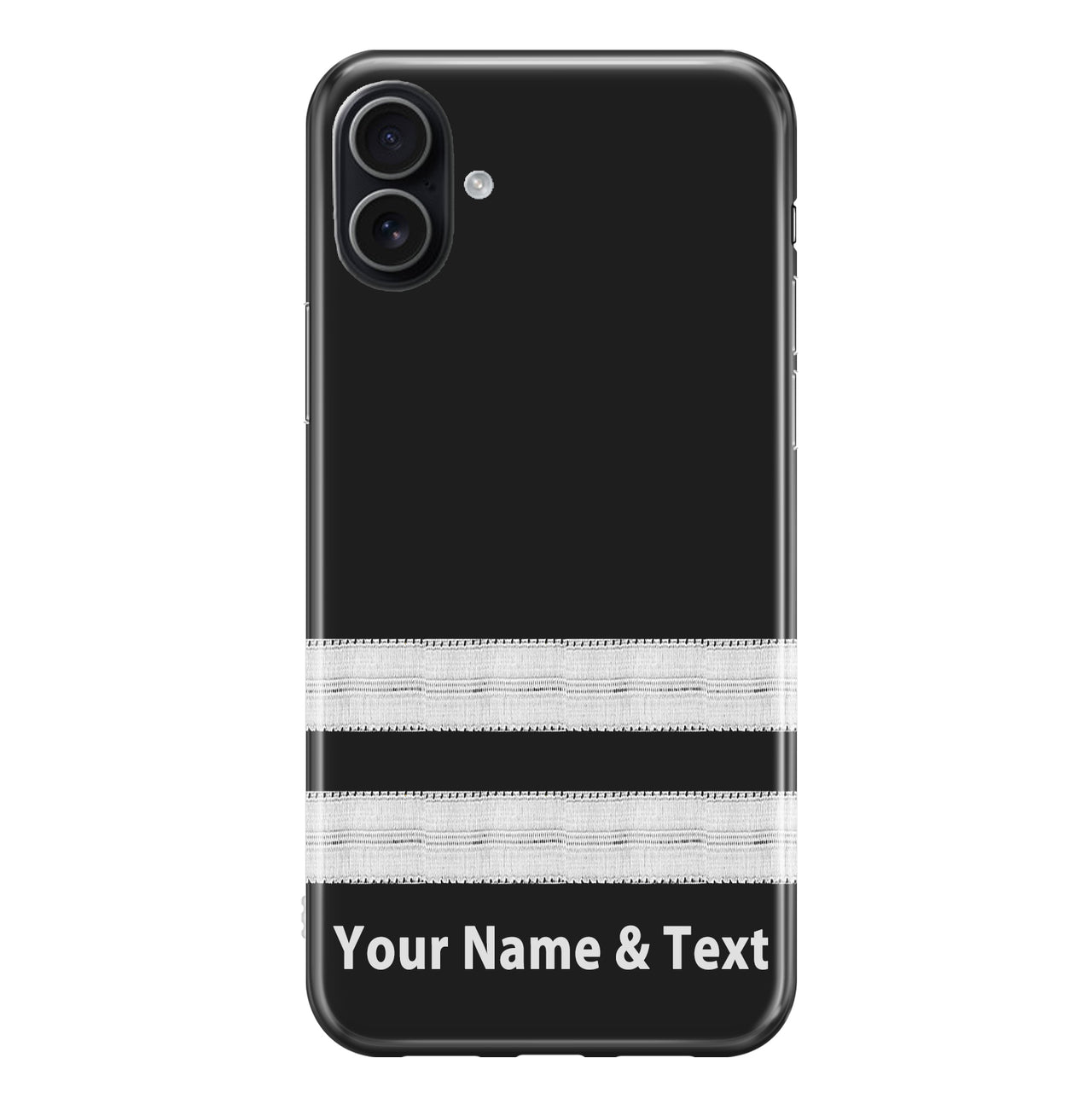 Silver Pilot Epaulette Designed (Customizable) iPhone Cases