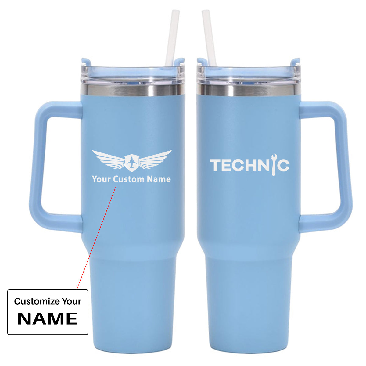 Technic Designed 40oz Stainless Steel Car Mug With Holder