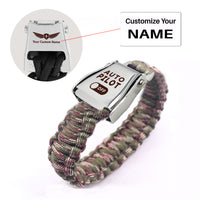 Thumbnail for Auto Pilot Off Design Airplane Seat Belt Bracelet