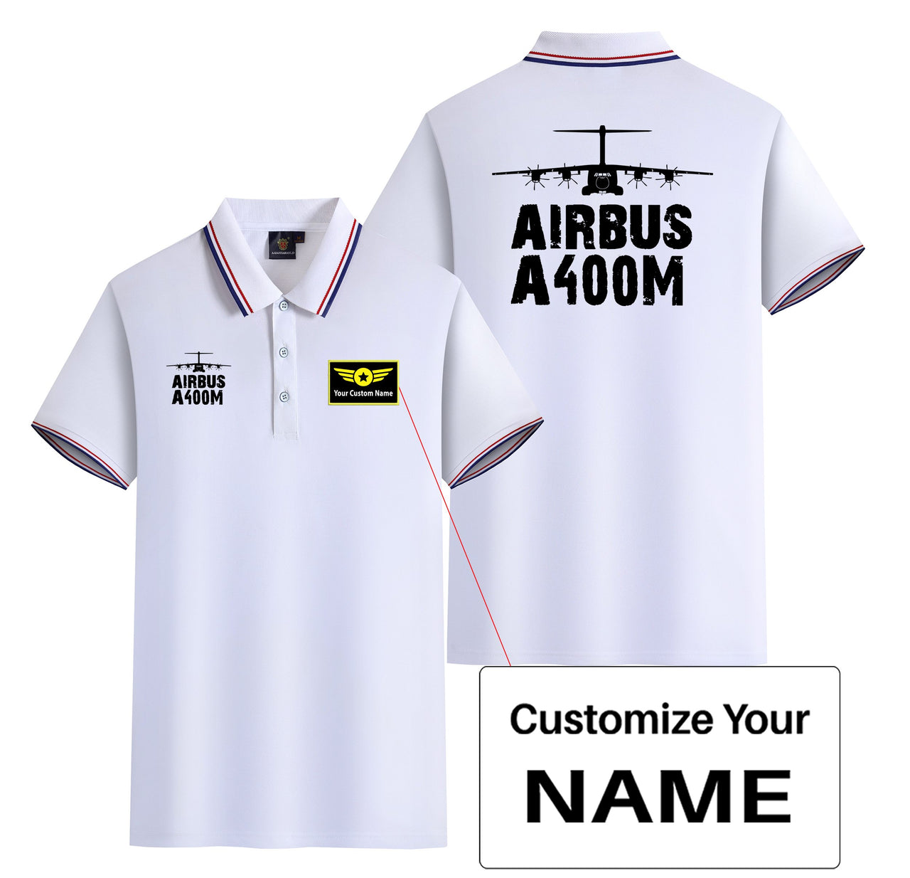 Airbus A400M & Plane Designed Stylish Polo T-Shirts (Double-Side)