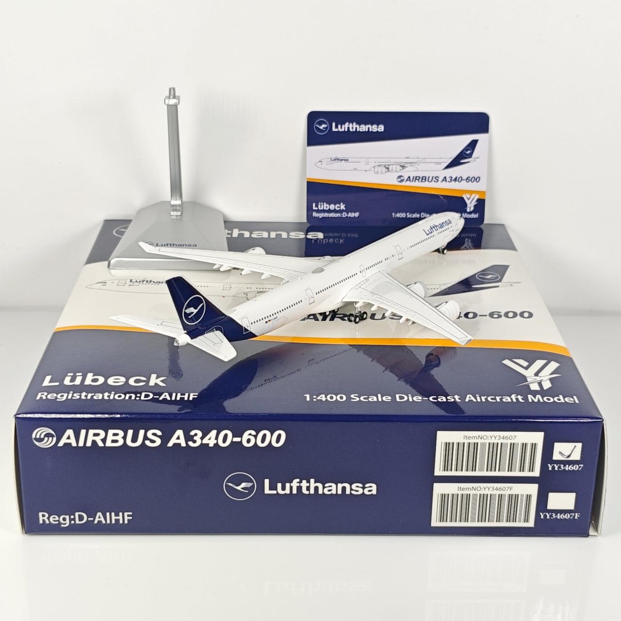 Lufthansa Germany Airbus A340-600 Airplane Model 1/400 Scale