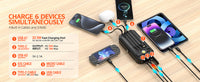 Thumbnail for 20000mAh Solar Power Bank: 4 Built-in Cables, Hand Crank, 6 Outputs/4 Inputs