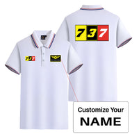 Thumbnail for Flat Colourful 737 Designed Stylish Polo T-Shirts (Double-Side)