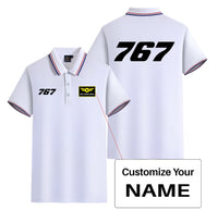 Thumbnail for 767 Flat Text Designed Stylish Polo T-Shirts (Double-Side)
