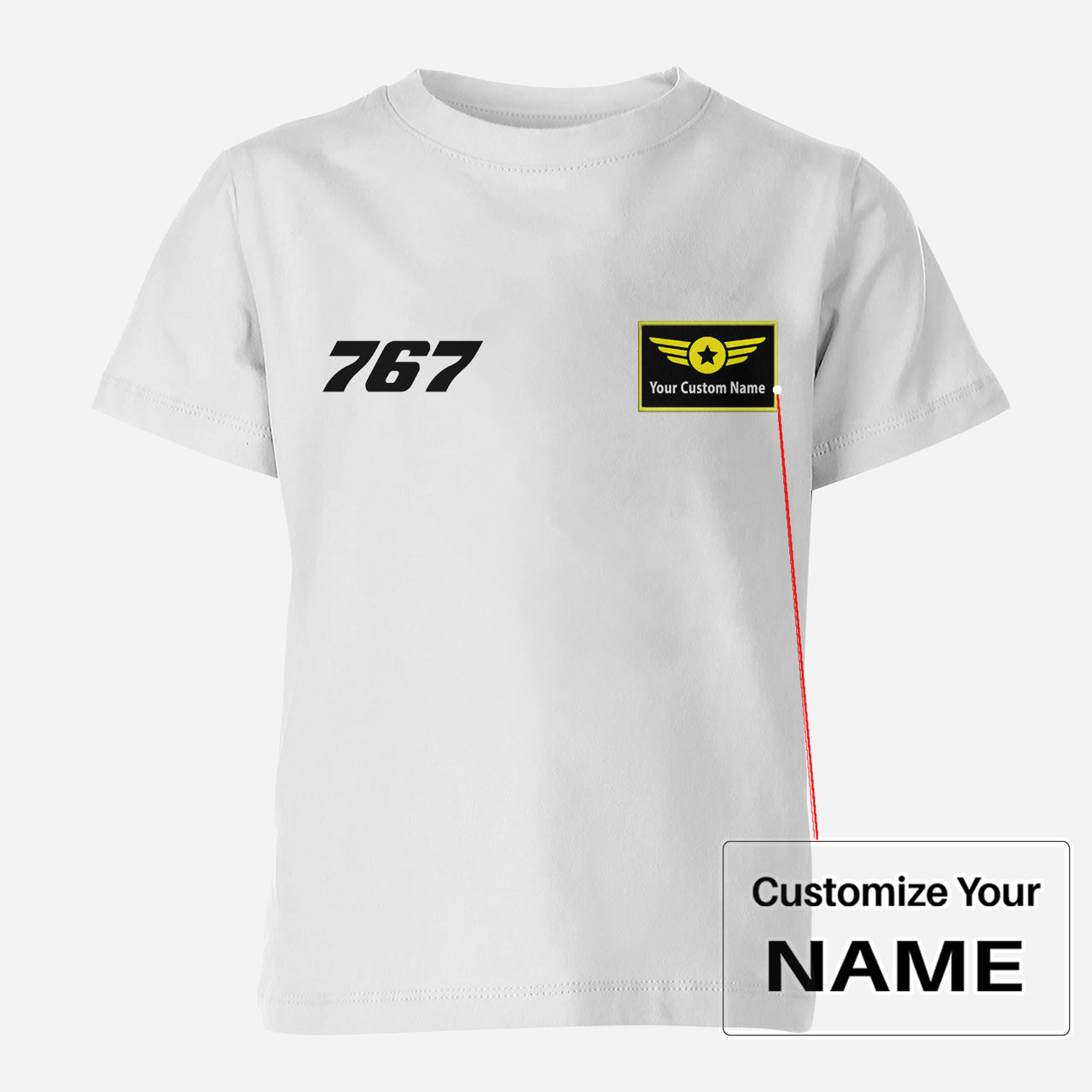 767 Flat Text Designed Children T-Shirts