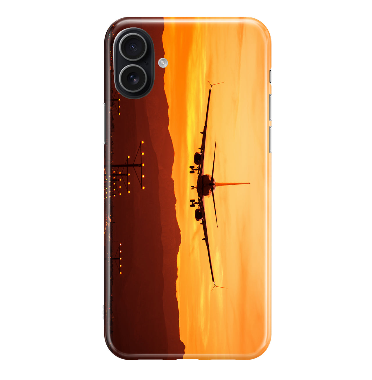 Landing Aircraft During Sunset Designed iPhone Cases