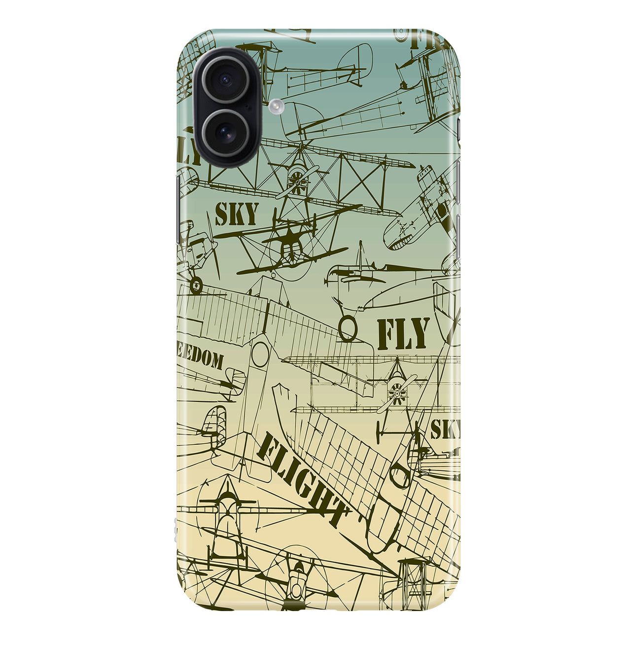 Retro Airplanes & Text Designed iPhone Cases