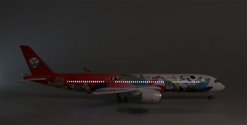 Sichuan Panda Airbus A350 Airplane Model (1/142 Scale)