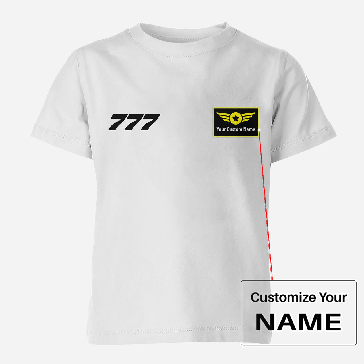 777 Flat Text Designed Children T-Shirts