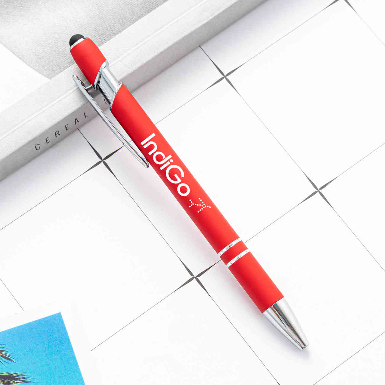 Indigo Airlines Designed Ballpens Capacitive Screen Touch Pens