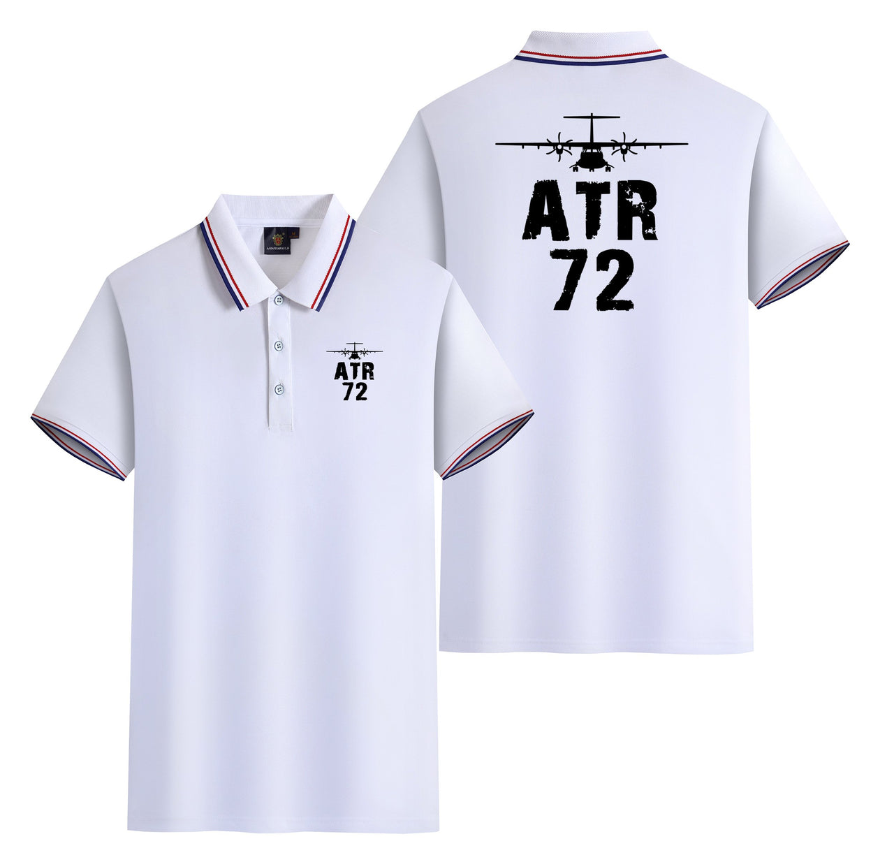 ATR-72 & Plane Designed Stylish Polo T-Shirts (Double-Side)