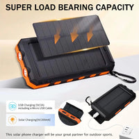 Thumbnail for 20000mAh Solar Power Bank: Dual USB, 2 LED Flashlight (Outdoor/iPhone)Power Banks