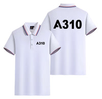 Thumbnail for A310 Flat Text Designed Stylish Polo T-Shirts (Double-Side)