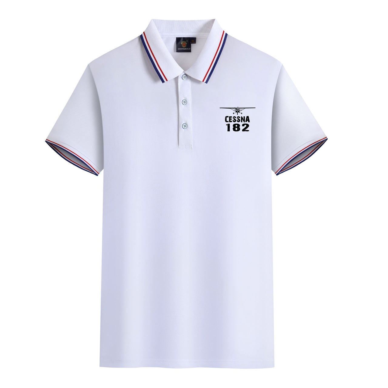 Cessna 182 & Plane Designed Stylish Polo T-Shirts