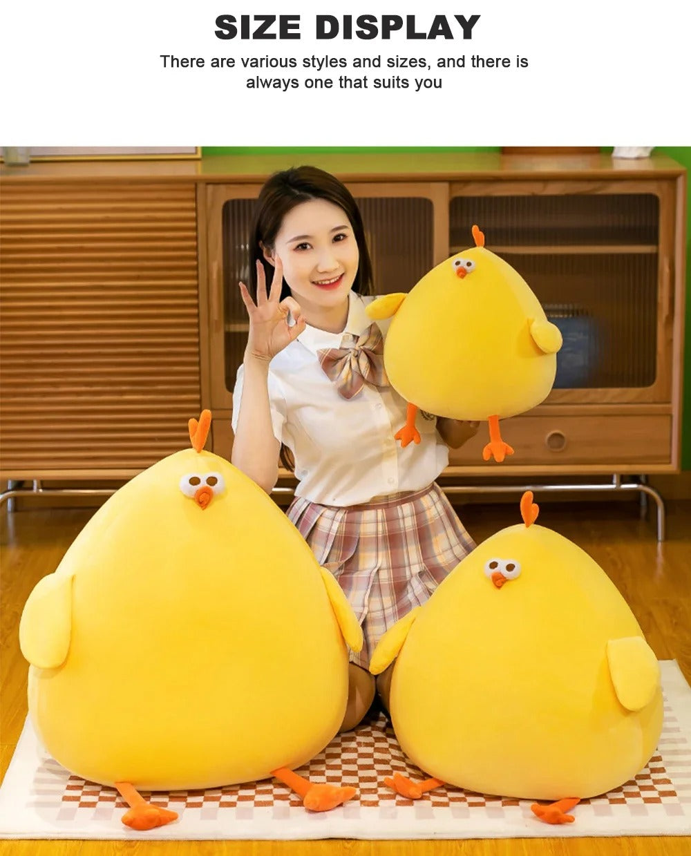 Funny Fat Chicken Plush Toys Pillow Plushie Dolls