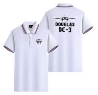 Thumbnail for Douglas DC-3 & Plane Designed Stylish Polo T-Shirts (Double-Side)