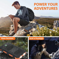 Thumbnail for 20000mAh Solar Power Bank: Dual USB, 2 LED Flashlight (Outdoor/iPhone)Power Banks