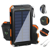 Thumbnail for 20000mAh Solar Power Bank: Dual USB, 2 LED Flashlight (Outdoor/iPhone)Power Banks