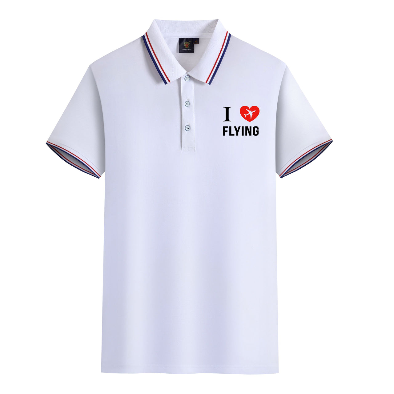 I Love Flying Designed Stylish Polo T-Shirts