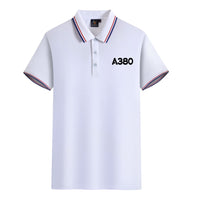 Thumbnail for A380 Flat Text Designed Stylish Polo T-Shirts