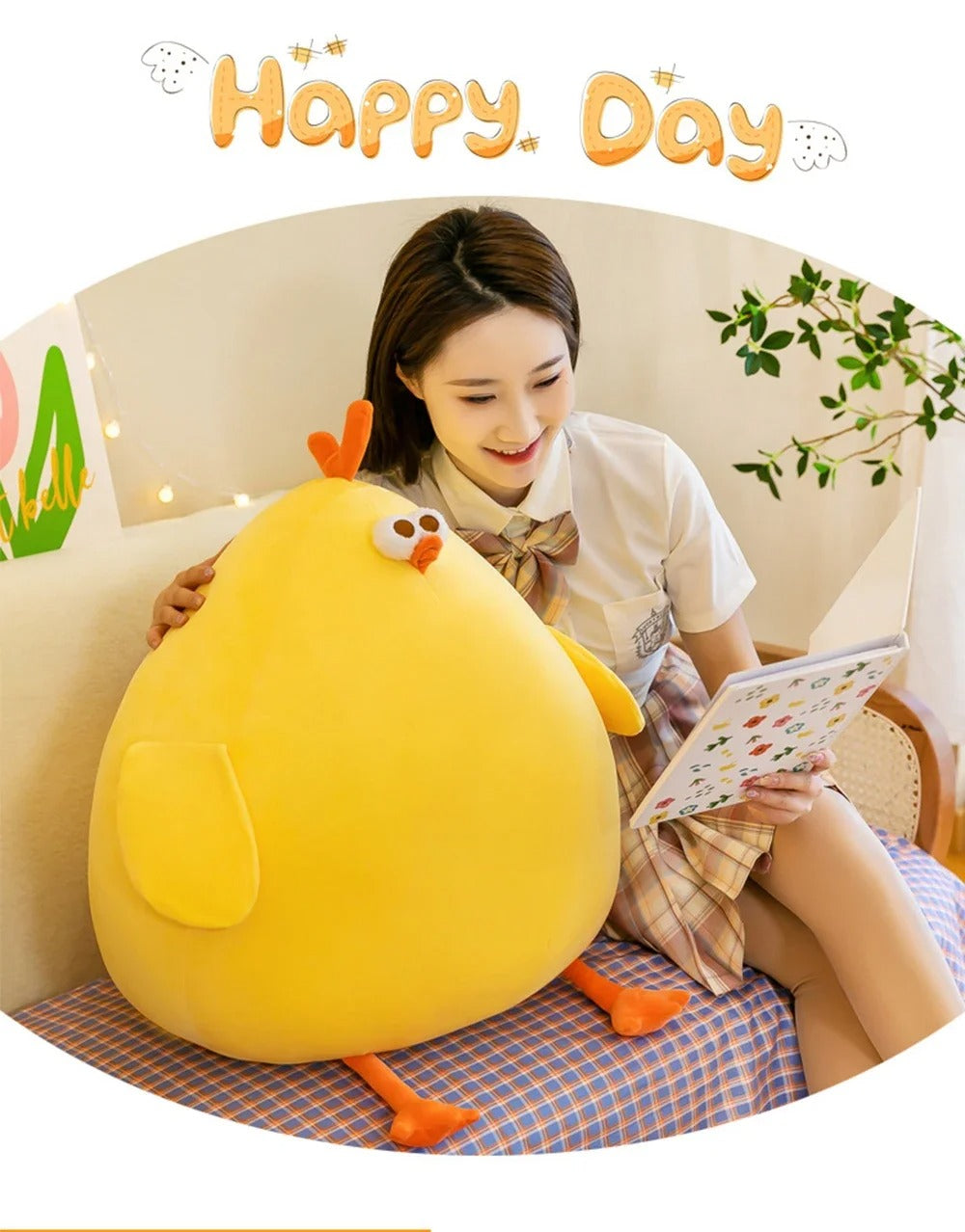 Funny Fat Chicken Plush Toys Pillow Plushie Dolls