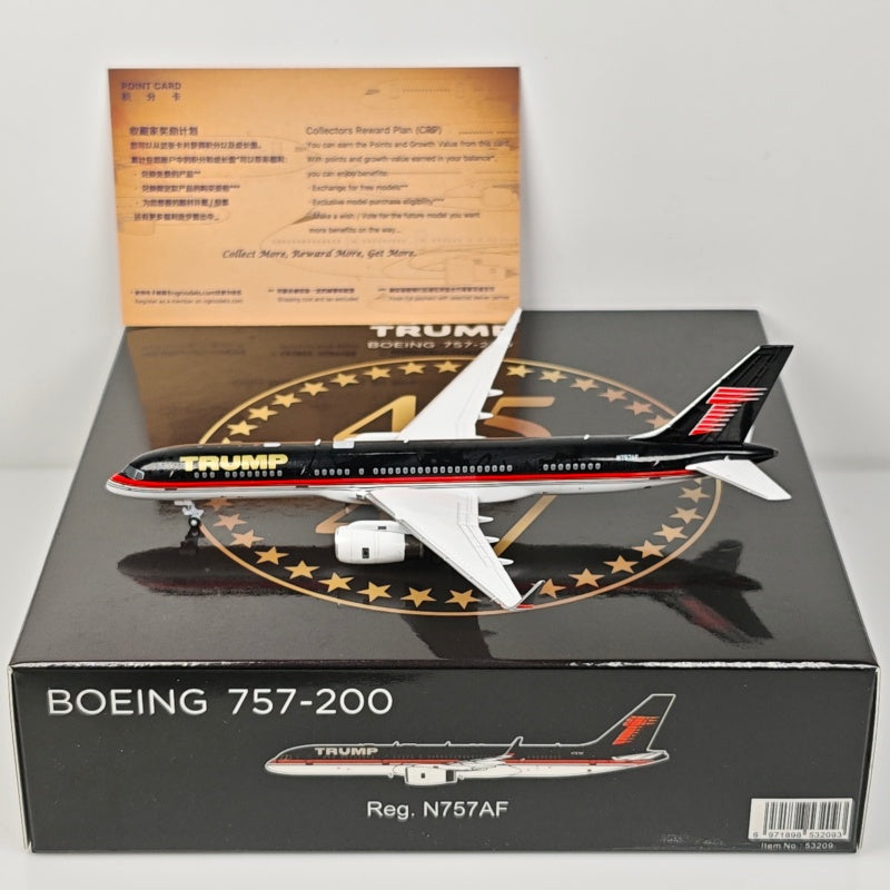 Trump Boeing B757-200 N757AF Airplane Model (1:400 Scale)