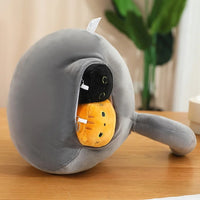 Thumbnail for Kawaii Oval Cat Plush Doll 4 Kitten Pendants in Mom Cat