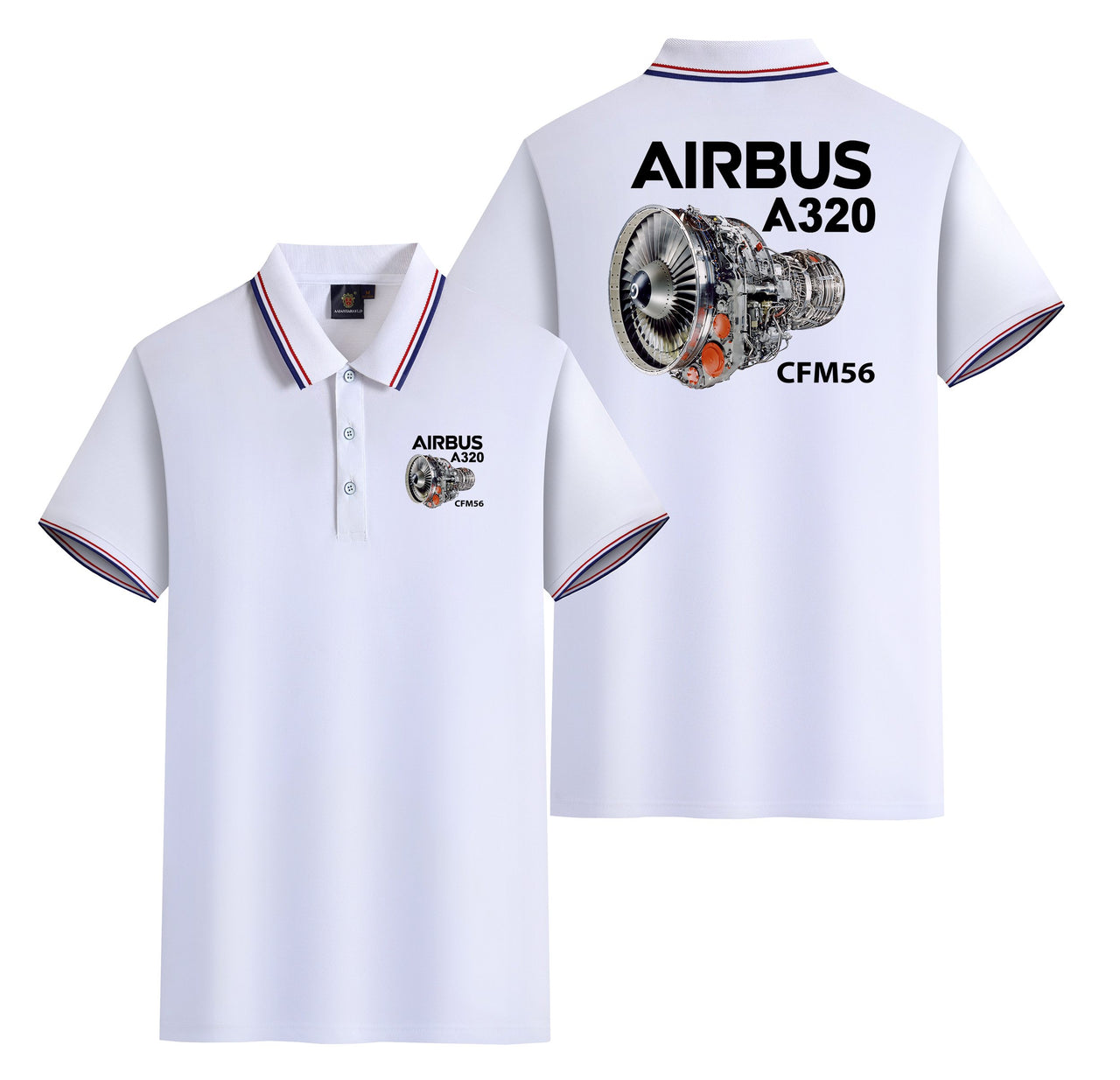 Airbus A320 & CFM56 Engine Designed Stylish Polo T-Shirts (Double-Side)