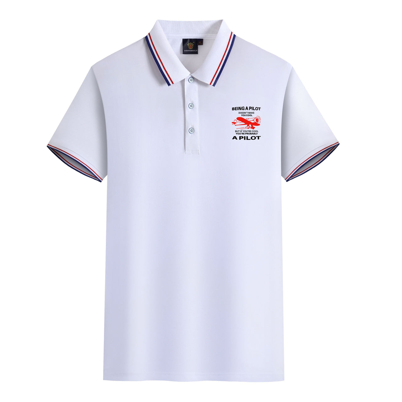 If You're Cool You're Probably a Pilot Designed Stylish Polo T-Shirts