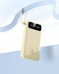 Thumbnail for 10000mAh 4-in-1 Built-in Cable Power Bank: Fast Charging