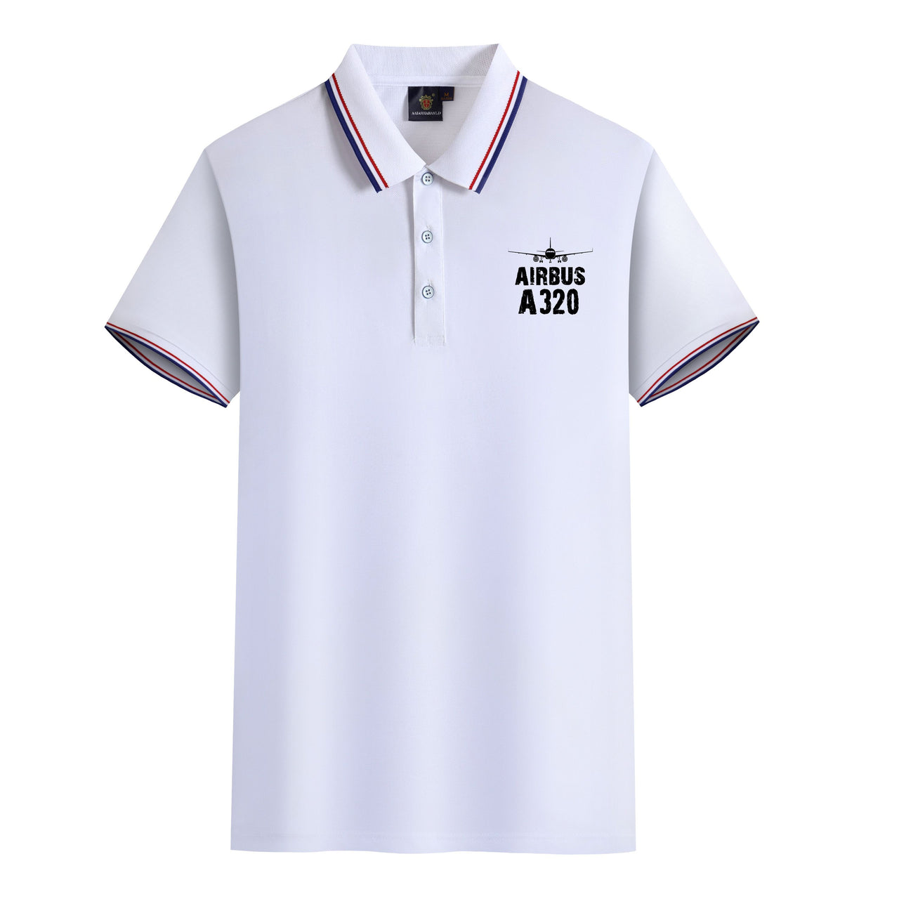 Airbus A320 & Plane Designed Stylish Polo T-Shirts